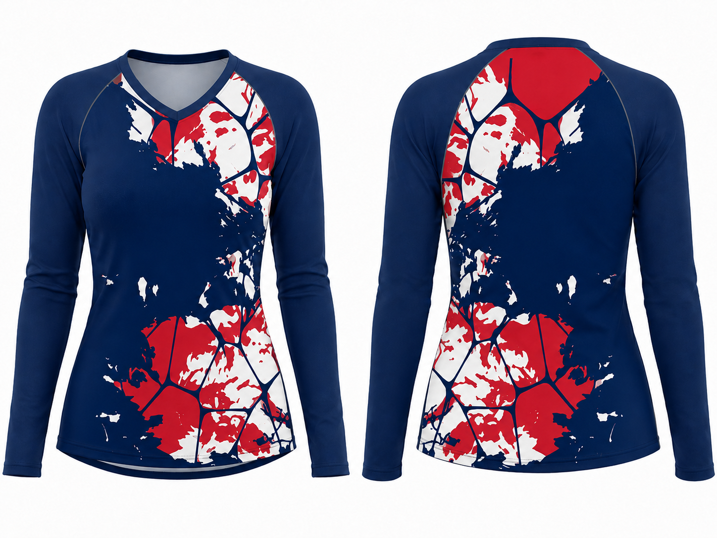 Sublimated Volleyball Long Sleeve Tee